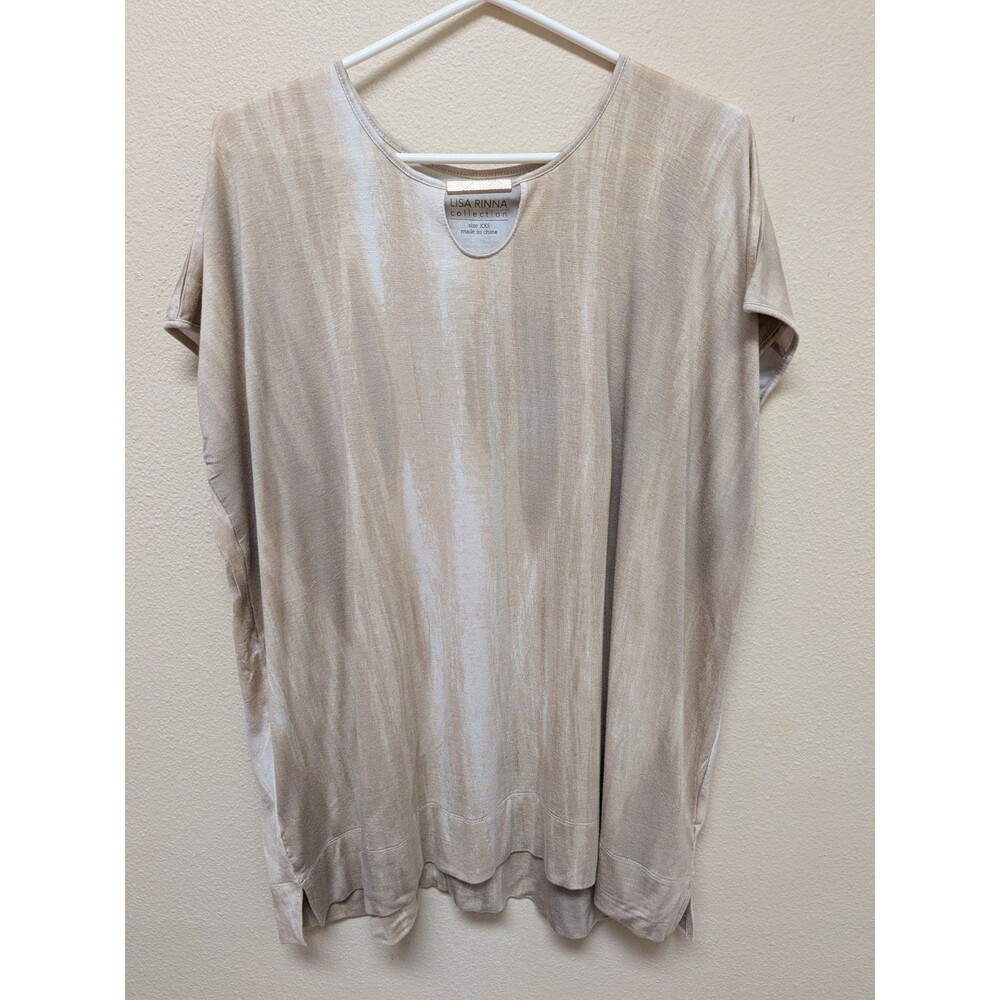 Lisa Rinna Collection Tunic Top Womens XXS Oversized Caftan Sleeve Pullover